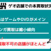 ゲオ店舗での本買取状況